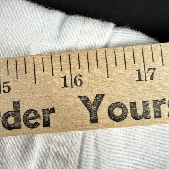 Y2K Levi's Trucker Jean Jacket Women's Junior's Large White Distressed Denim - Picture 16 of 16